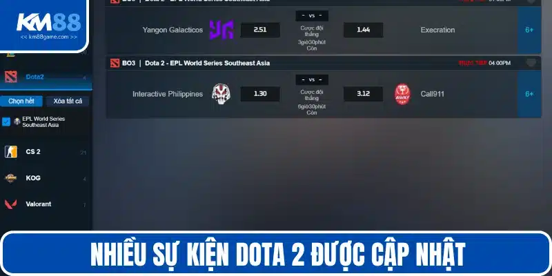 Nhiều sự kiện Dota 2 được cập nhật